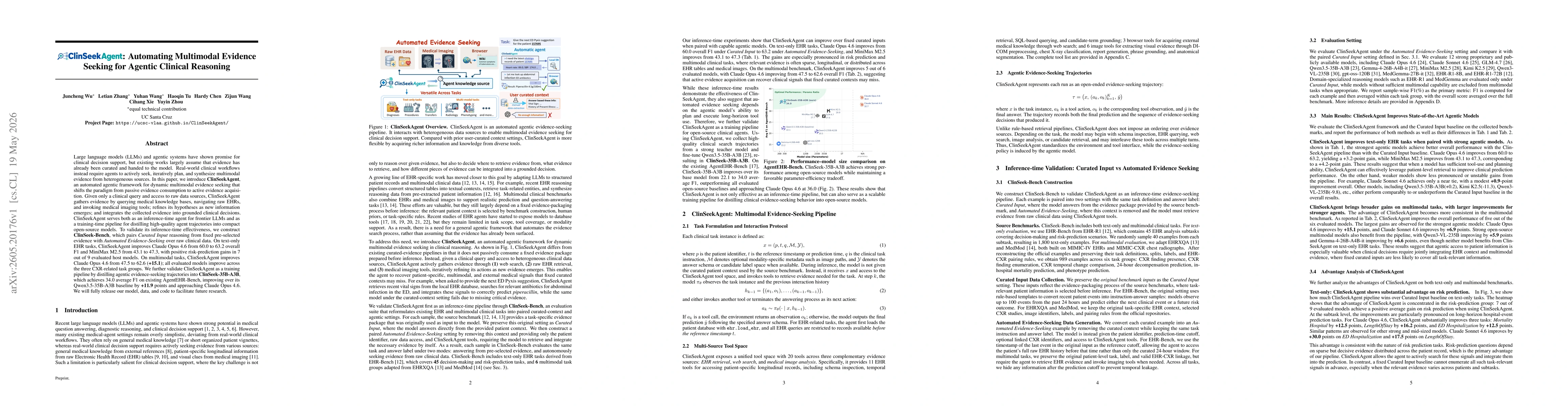 Thumbnail for ClinSeekAgent: Automating Multimodal Evidence Seeking for Agentic Clinical Reasoning