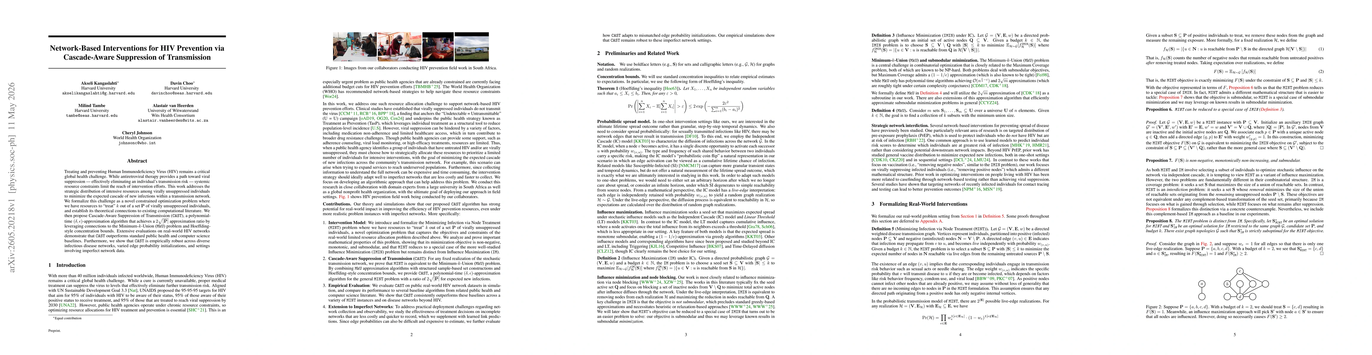 Thumbnail for Network-Based Interventions for HIV Prevention via Cascade-Aware Suppression of Transmission