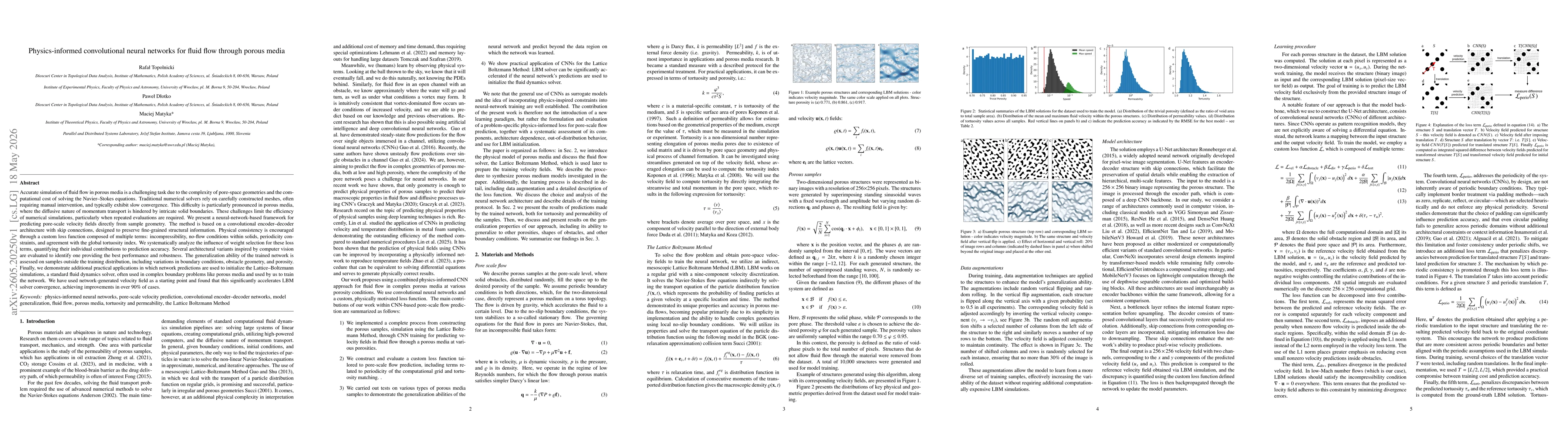 Thumbnail for Physics-informed convolutional neural networks for fluid flow through porous media