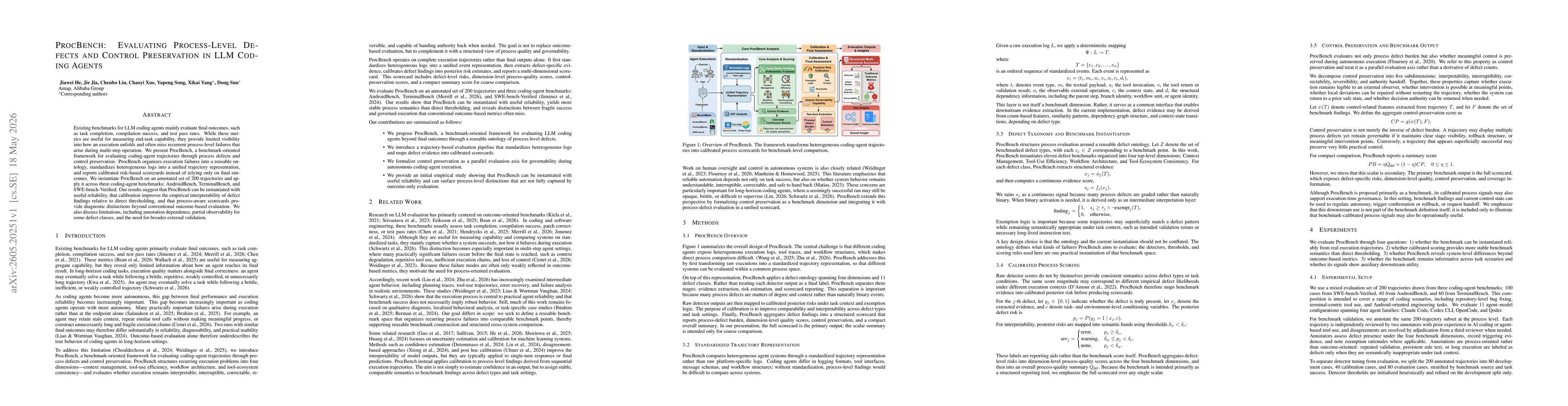 Thumbnail for ProcBench: Evaluating Process-Level Defects and Control Preservation in LLM Coding Agents