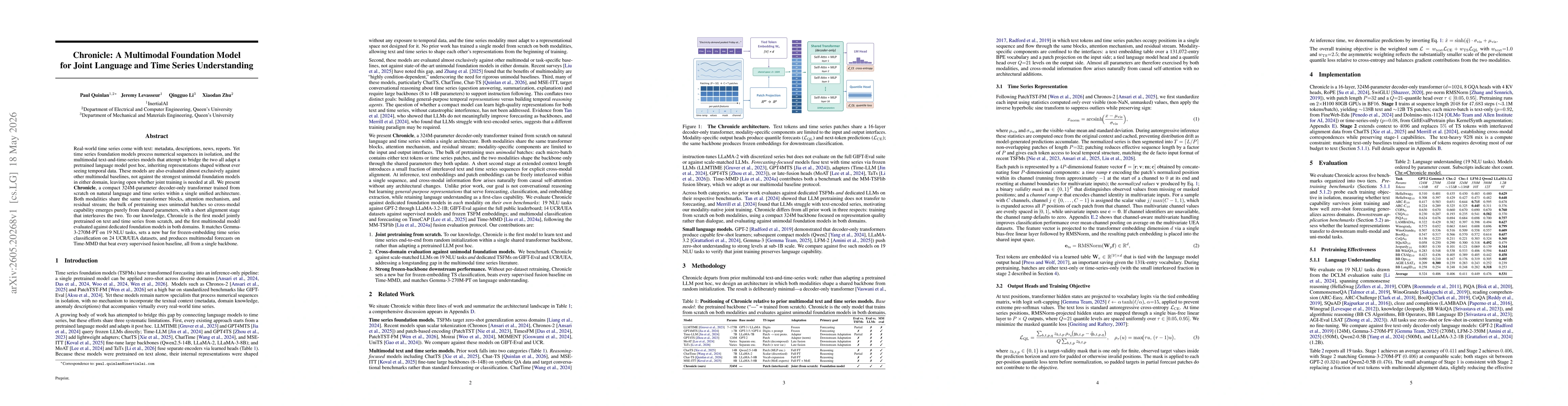 Thumbnail for Chronicle: A Multimodal Foundation Model for Joint Language and Time Series Understanding