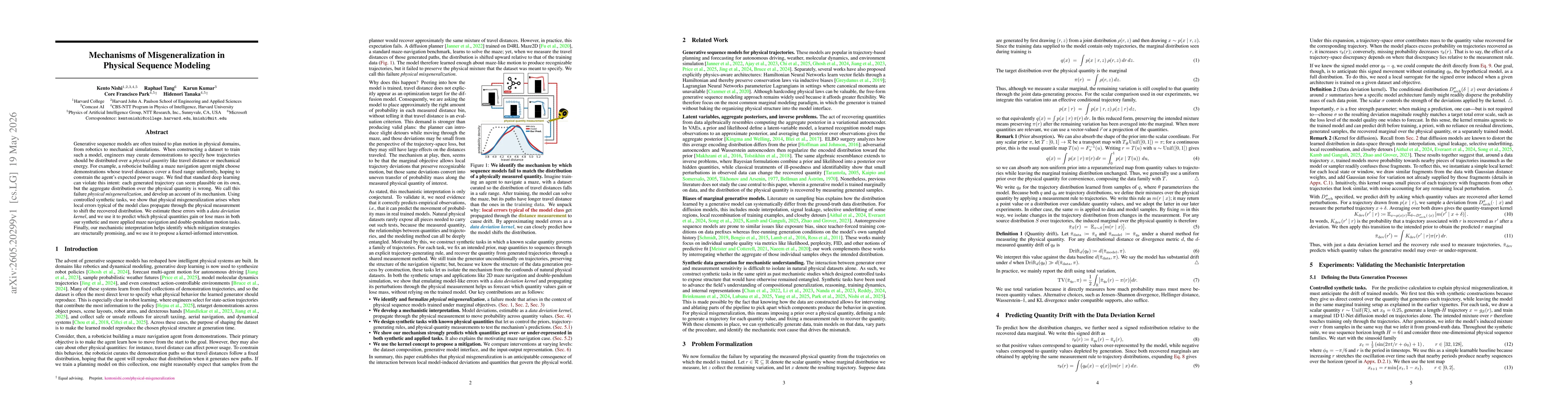 Thumbnail for Mechanisms of Misgeneralization in Physical Sequence Modeling