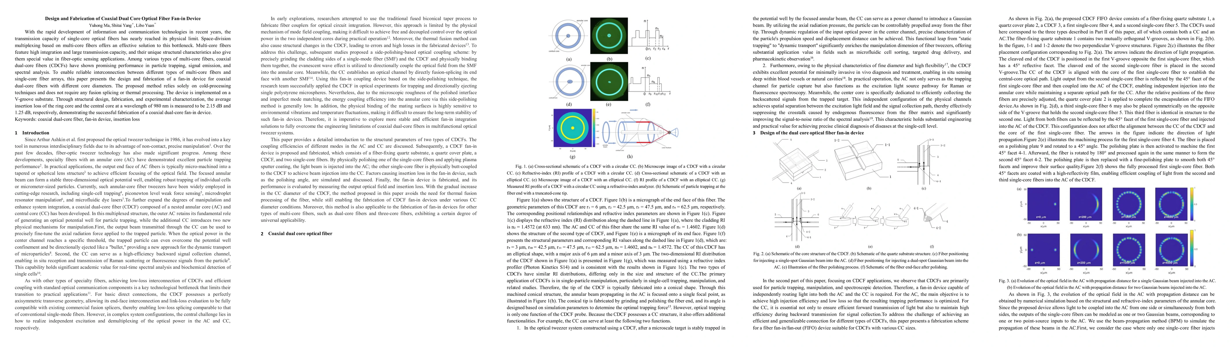 Thumbnail for Design and Fabrication of Coaxial Dual Core Optical Fiber Fan-in Device