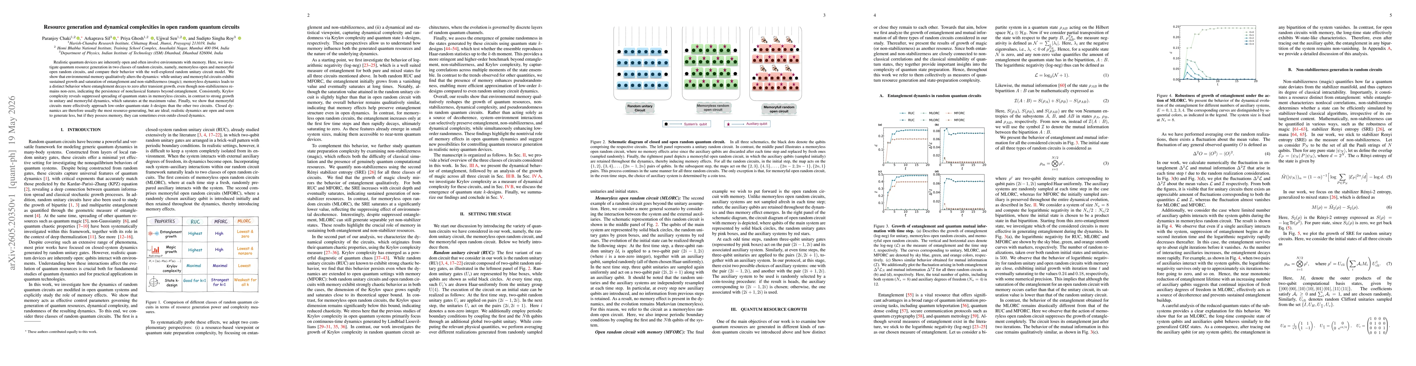 Thumbnail for Resource generation and dynamical complexities in open random quantum circuits