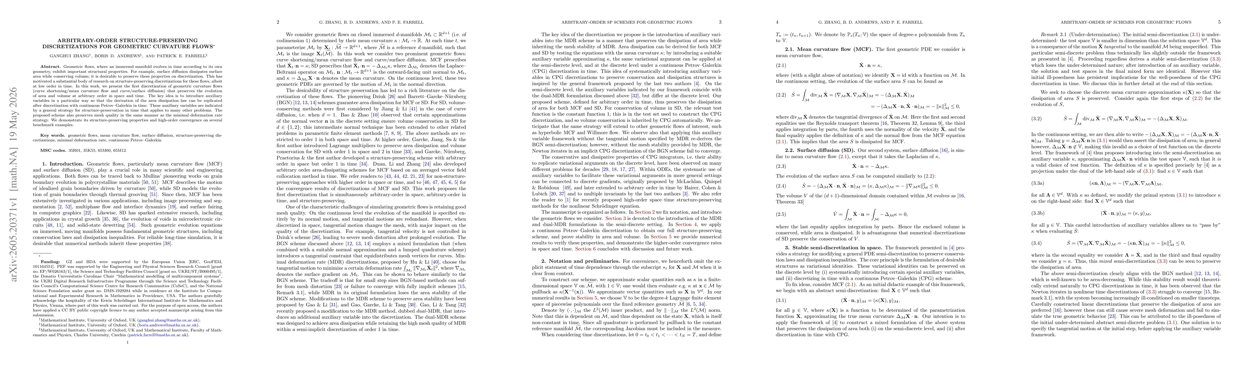 Thumbnail for Arbitrary-order structure-preserving discretizations for geometric curvature flows