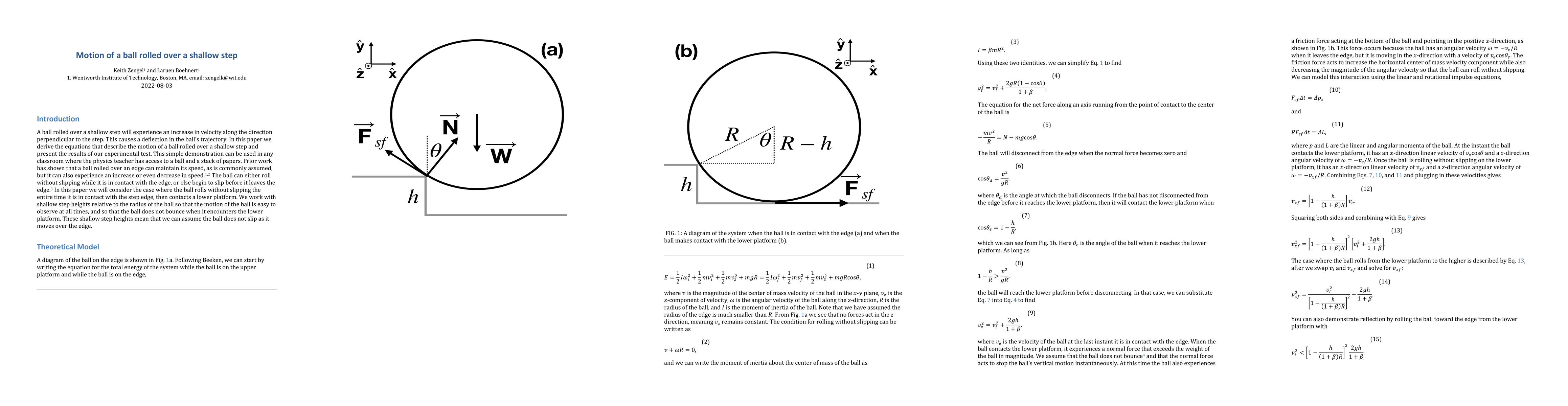 Thumbnail for Motion of a ball rolled over a shallow step