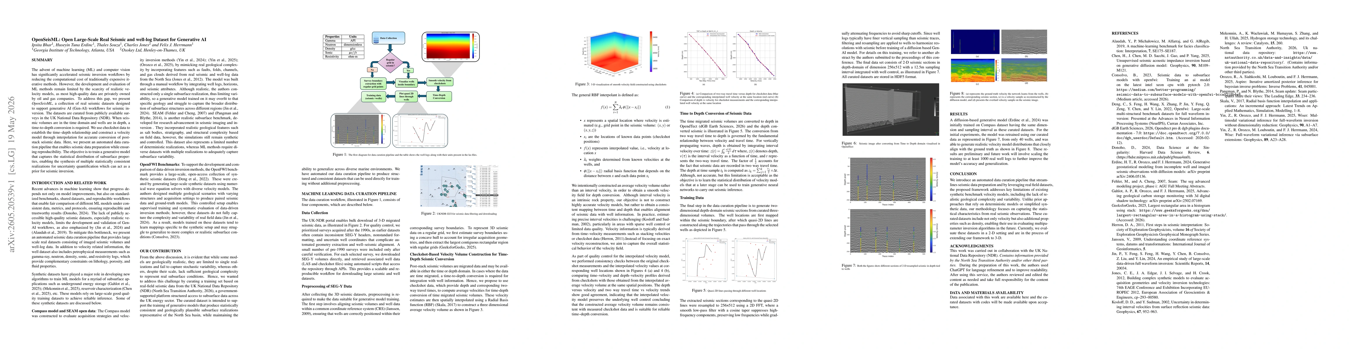 Thumbnail for OpenSeisML: Open Large-Scale Real Seismic and well-log Dataset for Generative AI
