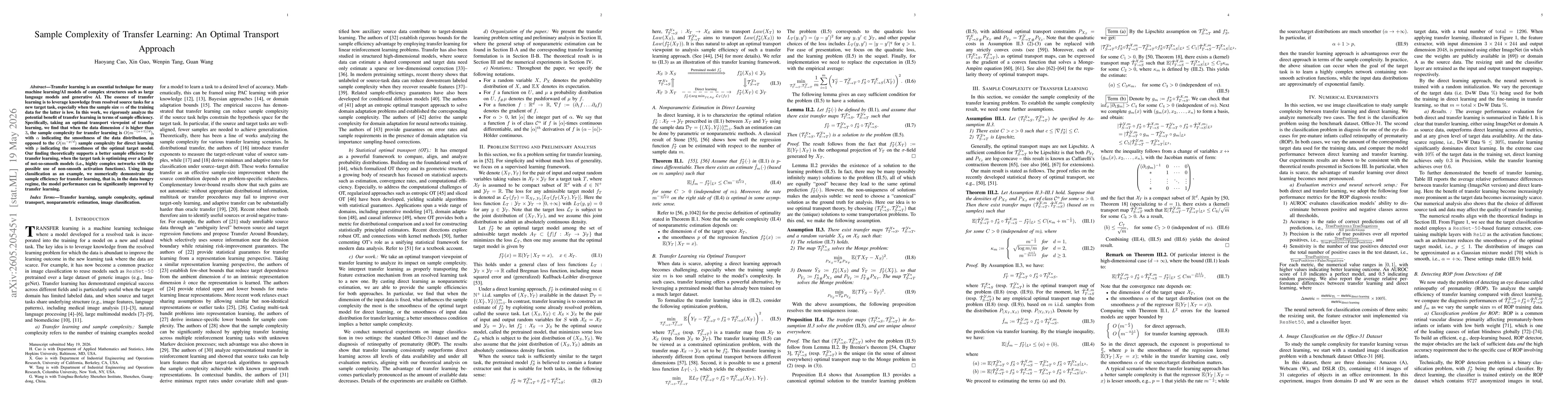 Thumbnail for Sample Complexity of Transfer Learning: An Optimal Transport Approach
