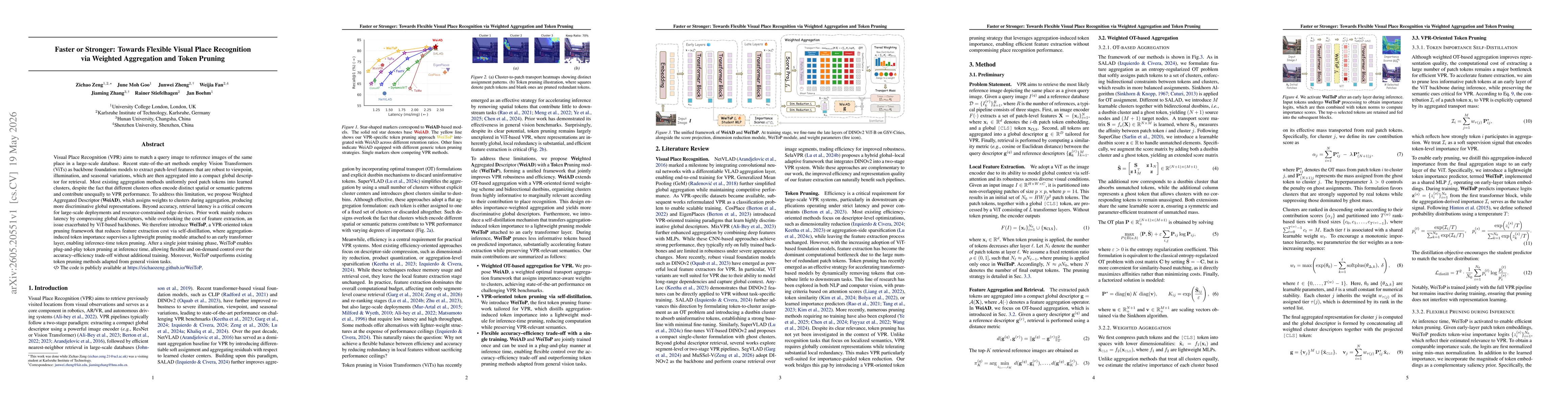 Thumbnail for Faster or Stronger: Towards Flexible Visual Place Recognition via Weighted Aggregation and Token Pruning