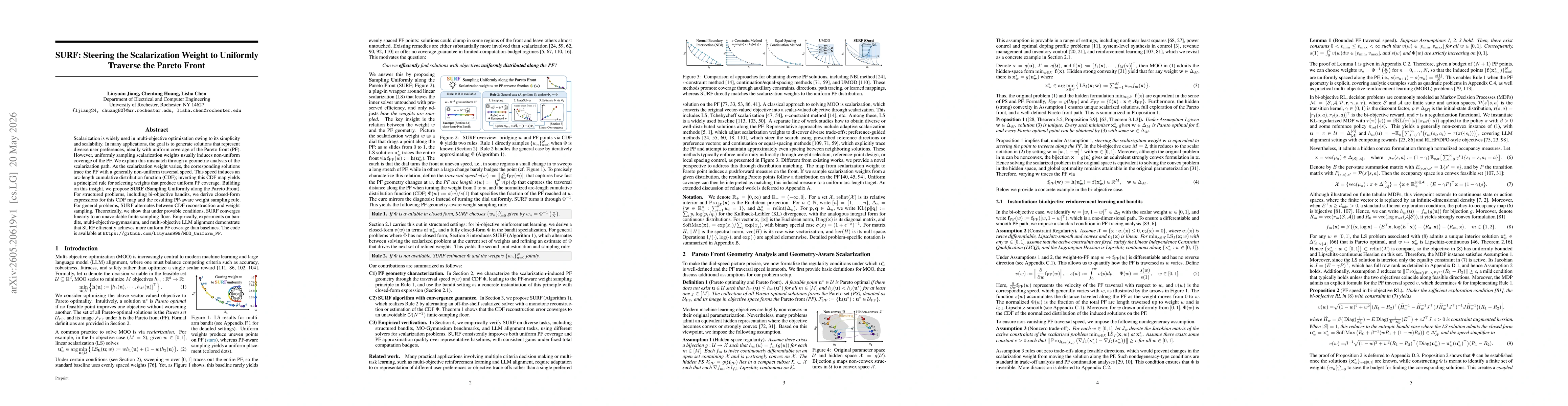 Thumbnail for SURF: Steering the Scalarization Weight to Uniformly Traverse the Pareto Front