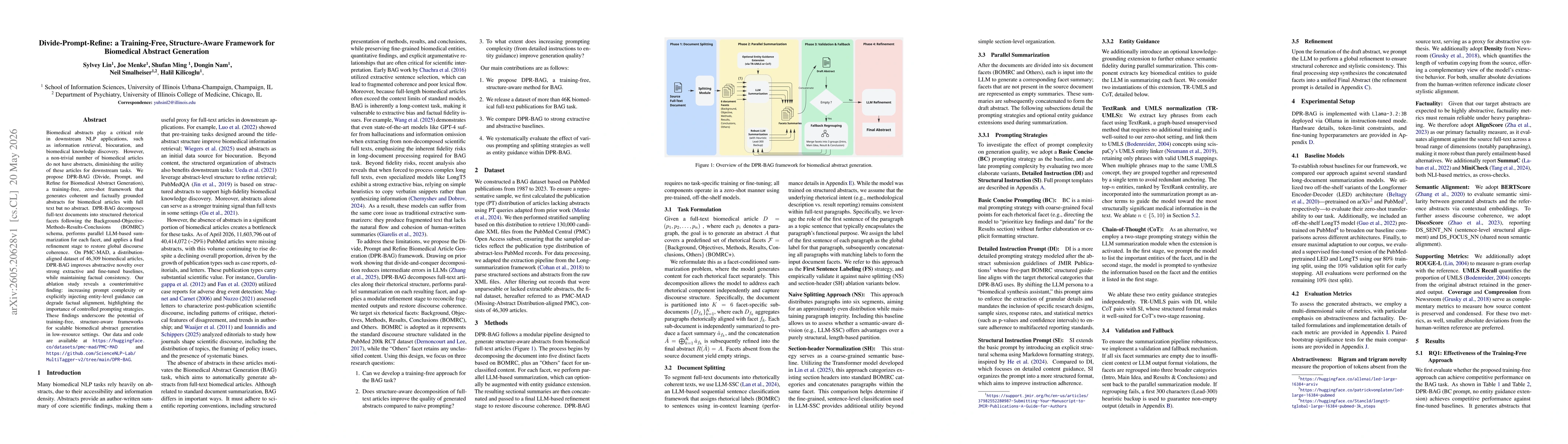 Thumbnail for Divide-Prompt-Refine: a Training-Free, Structure-Aware Framework for Biomedical Abstract Generation