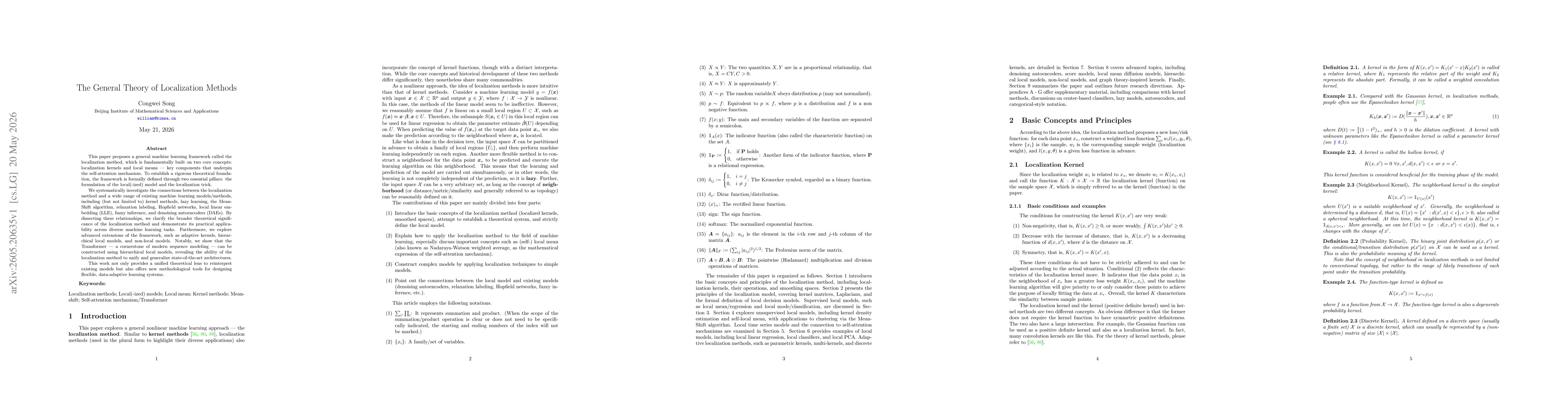 Thumbnail for The General Theory of Localization Methods