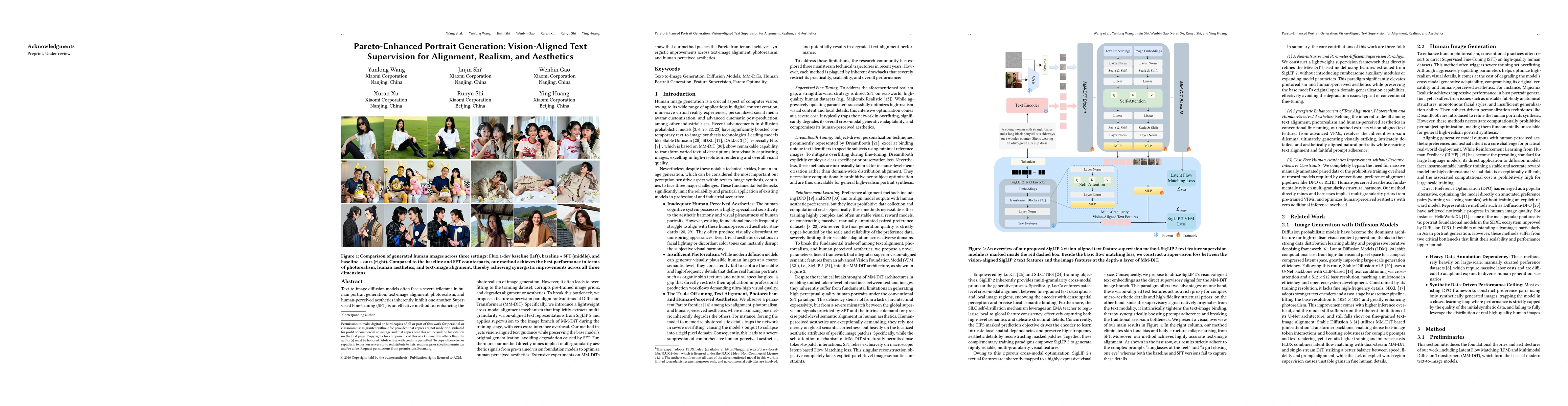 Thumbnail for Pareto-Enhanced Portrait Generation: Vision-Aligned Text Supervision for Alignment, Realism, and Aesthetics
