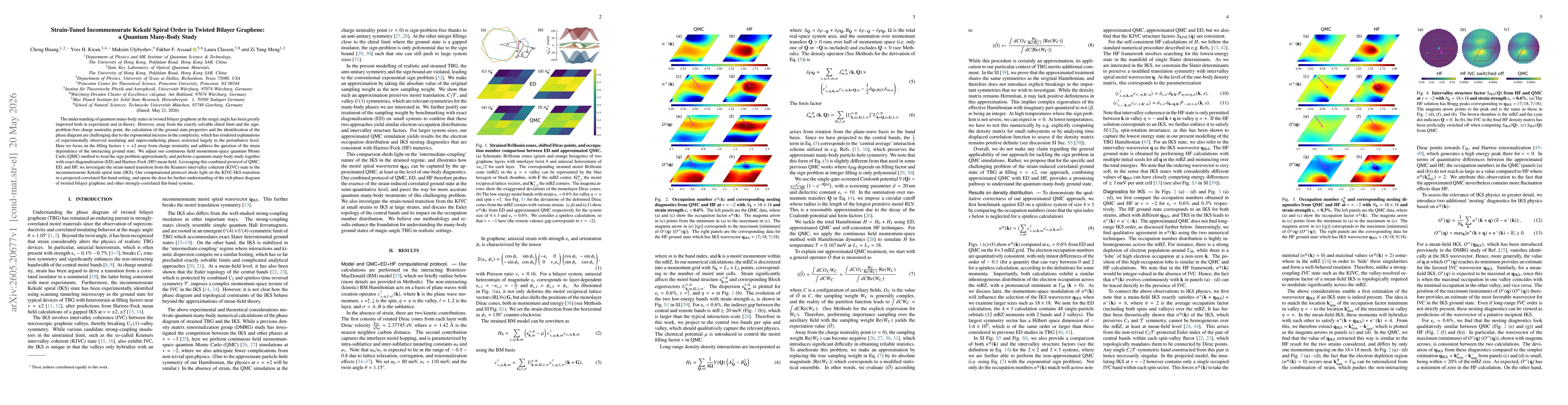 Thumbnail for Strain-Tuned Incommensurate Kekulé Spiral Order in Twisted Bilayer Graphene: a Quantum Many-Body Study