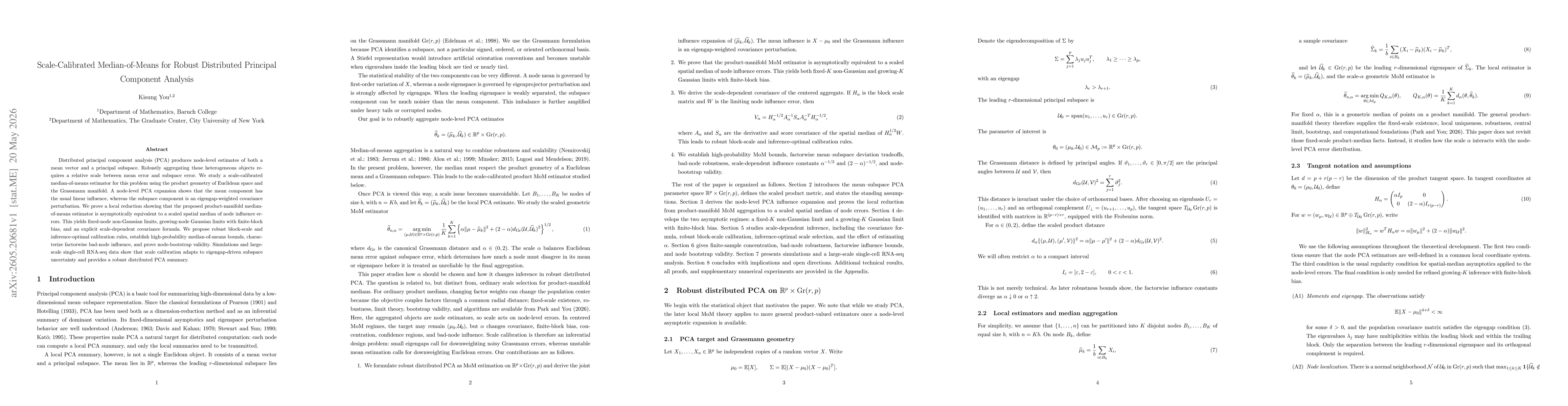 Thumbnail for Scale-Calibrated Median-of-Means for Robust Distributed Principal Component Analysis
