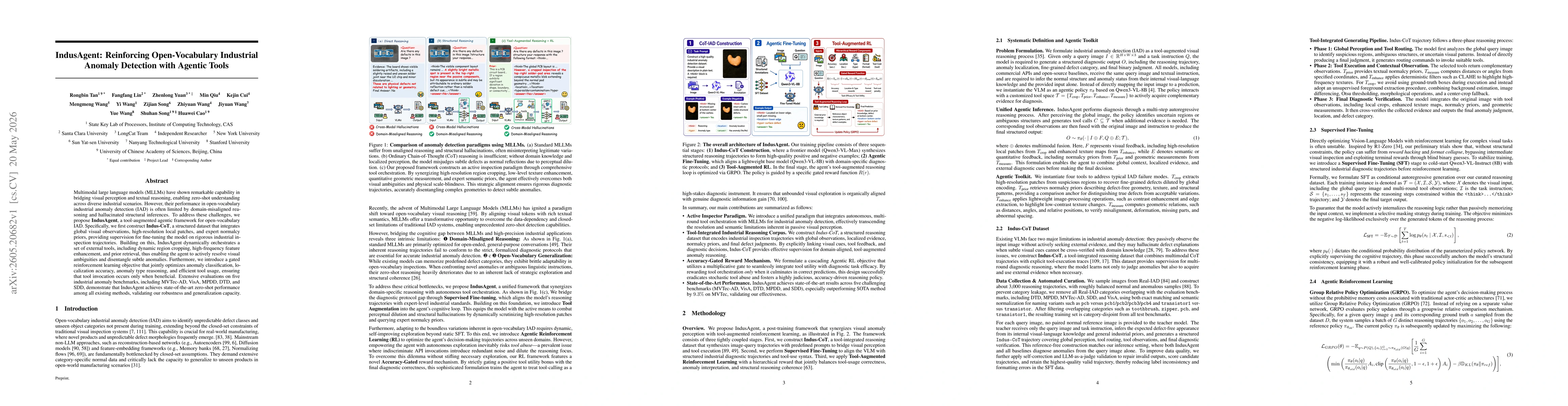 Thumbnail for IndusAgent: Reinforcing Open-Vocabulary Industrial Anomaly Detection with Agentic Tools