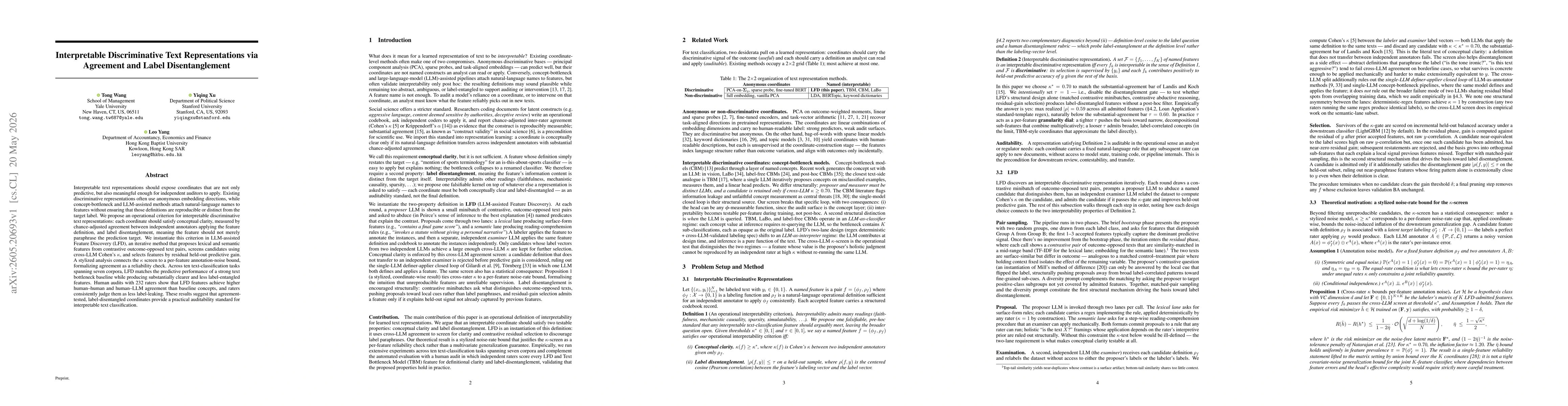 Thumbnail for Interpretable Discriminative Text Representations via Agreement and Label Disentanglement
