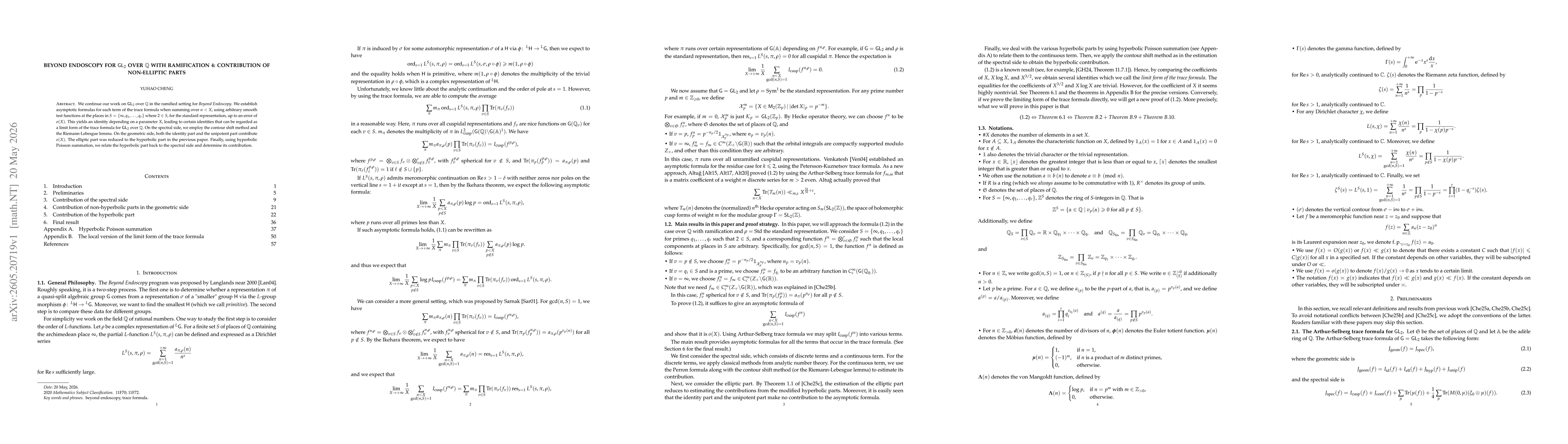 Thumbnail for Beyond endoscopy for $\mathsf{GL}_2$ over $\mathbb{Q}$ with ramification 4: contribution of non-elliptic parts