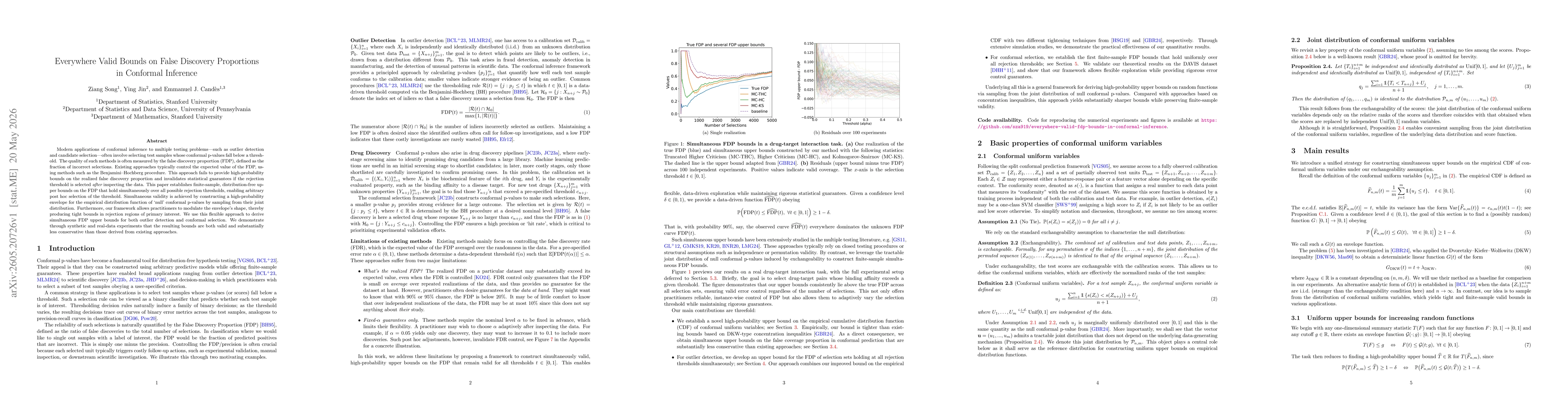 Thumbnail for Everywhere Valid Bounds on False Discovery Proportions in Conformal Inference