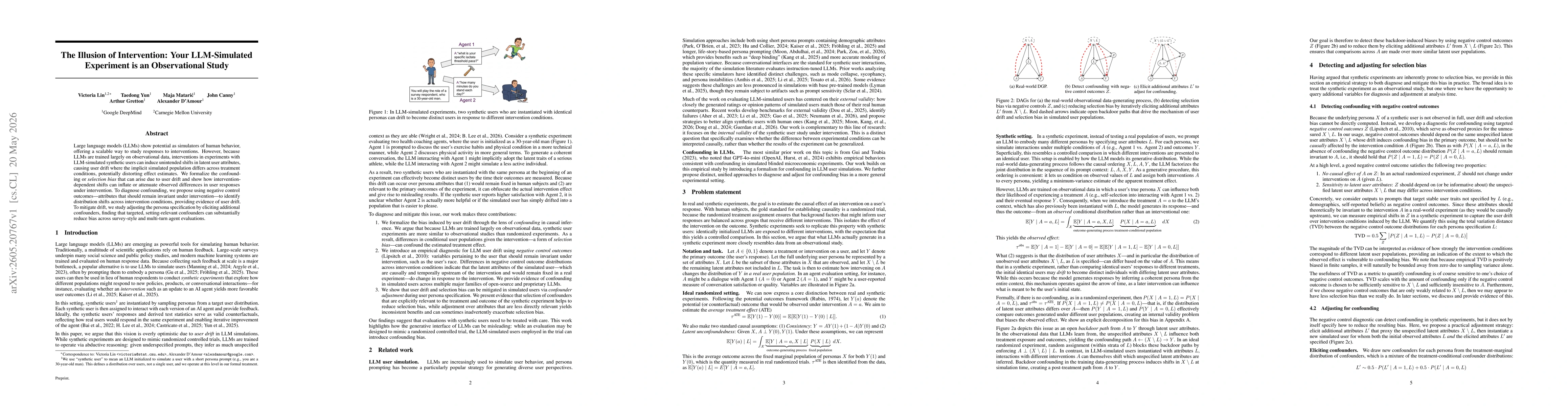 Thumbnail for The Illusion of Intervention: Your LLM-Simulated Experiment is an Observational Study