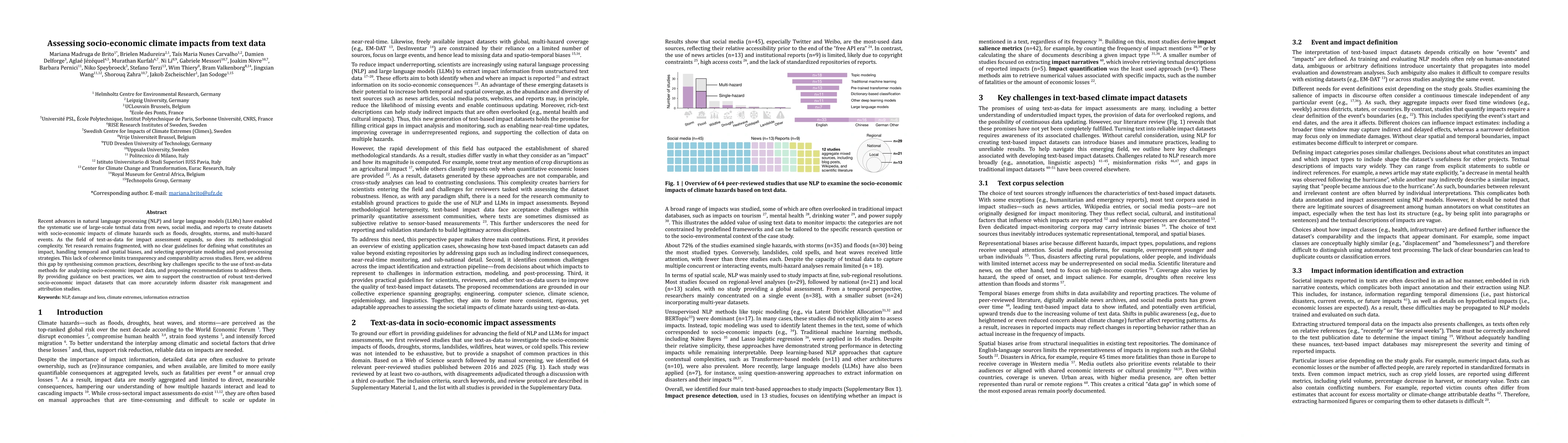 Thumbnail for Assessing socio-economic climate impacts from text data