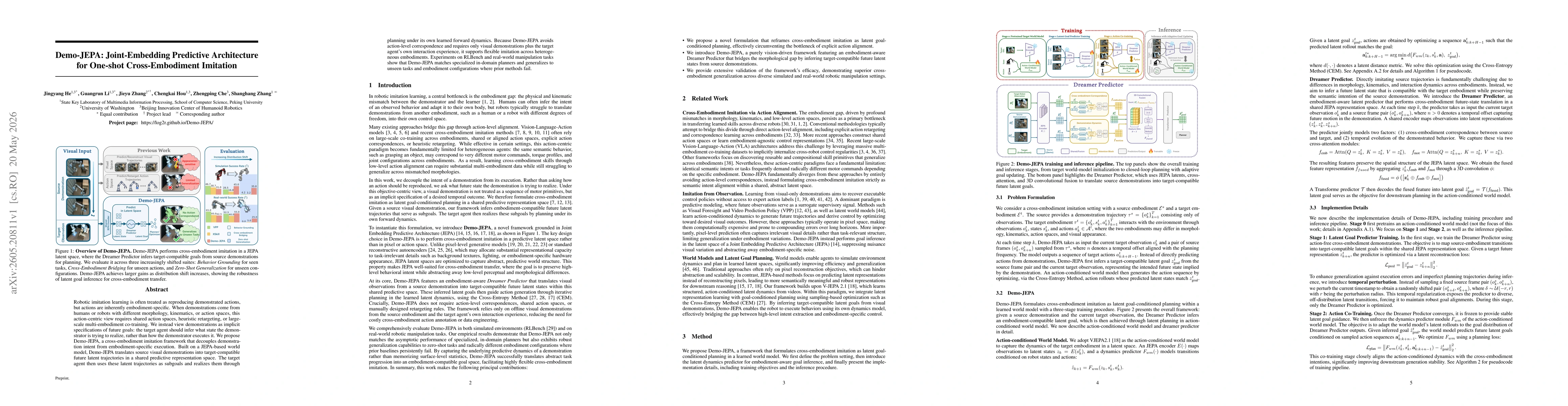 Thumbnail for Demo-JEPA: Joint-Embedding Predictive Architecture for One-shot Cross-Embodiment Imitation