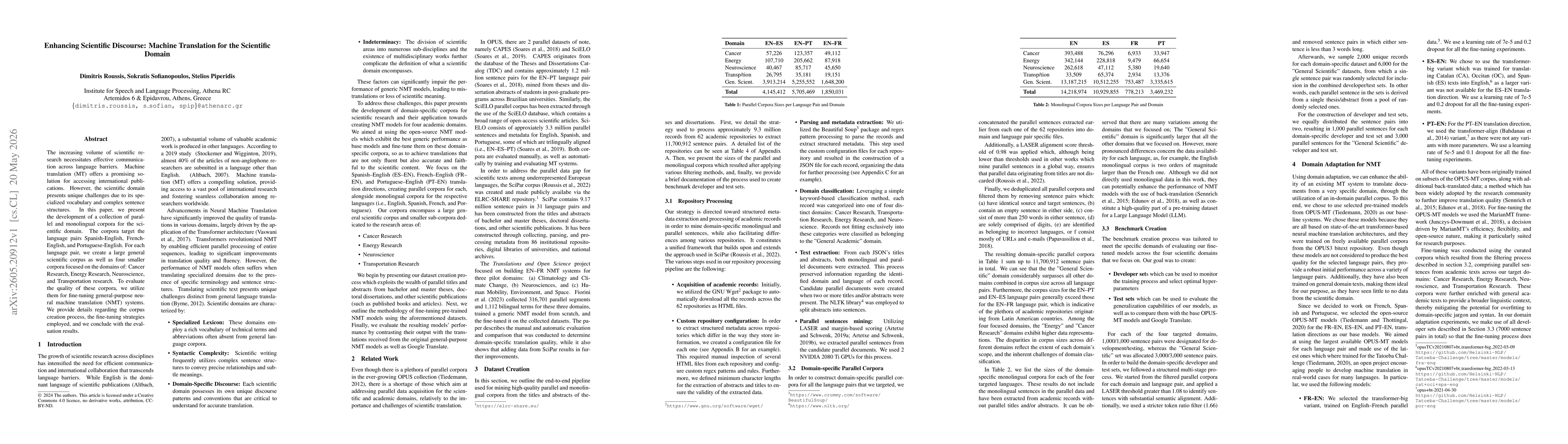 Thumbnail for Enhancing Scientific Discourse: Machine Translation for the Scientific Domain