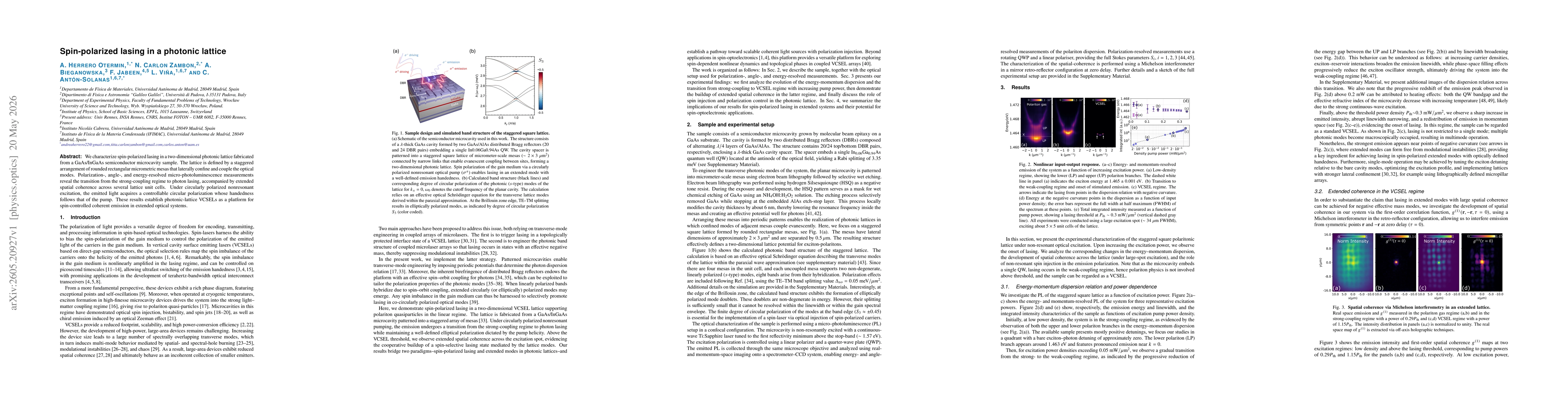 Thumbnail for Spin-polarized lasing in a photonic lattice