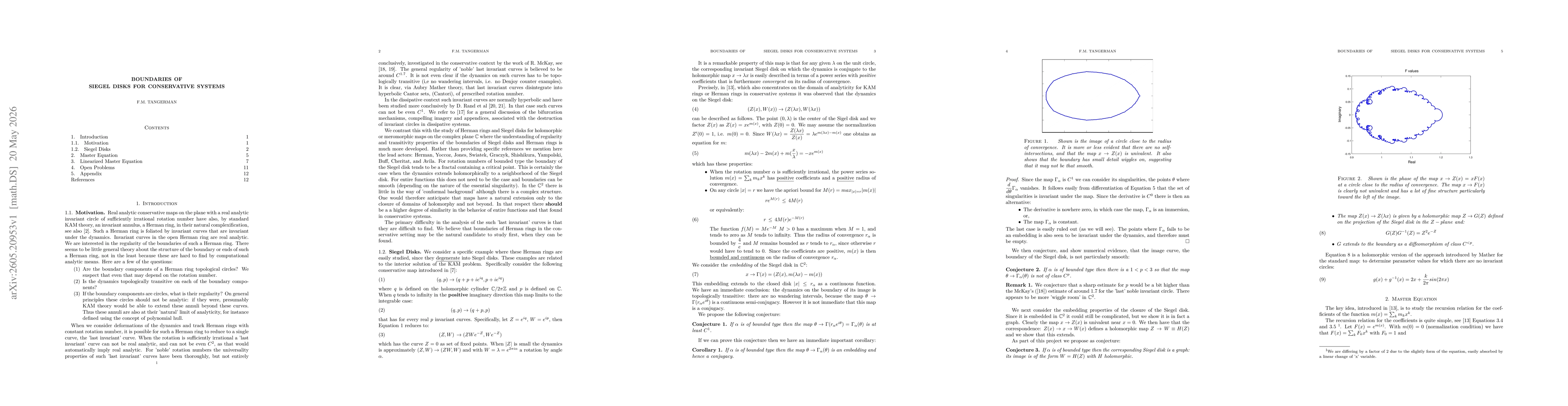 Thumbnail for Boundaries of Siegel Disks for Conservative Systems