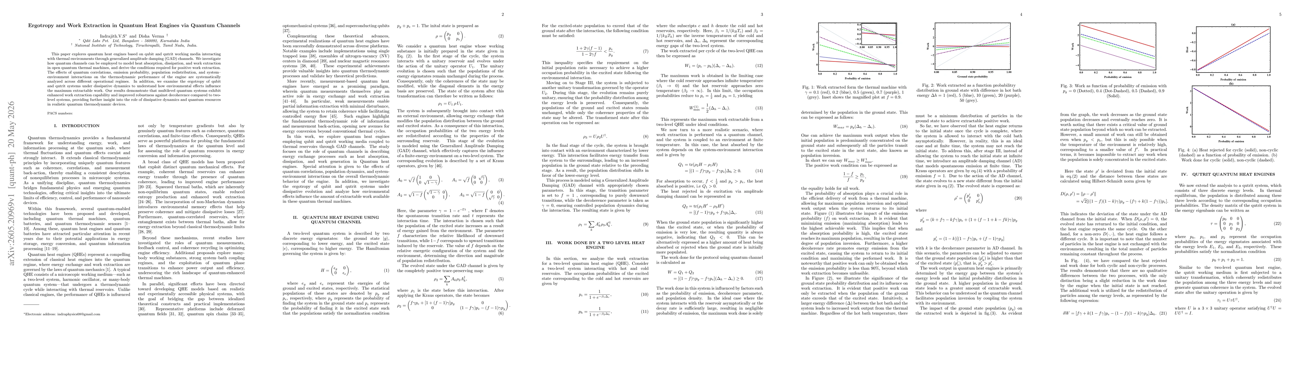 Thumbnail for Ergotropy and Work Extraction in Quantum Heat Engines via Quantum Channels