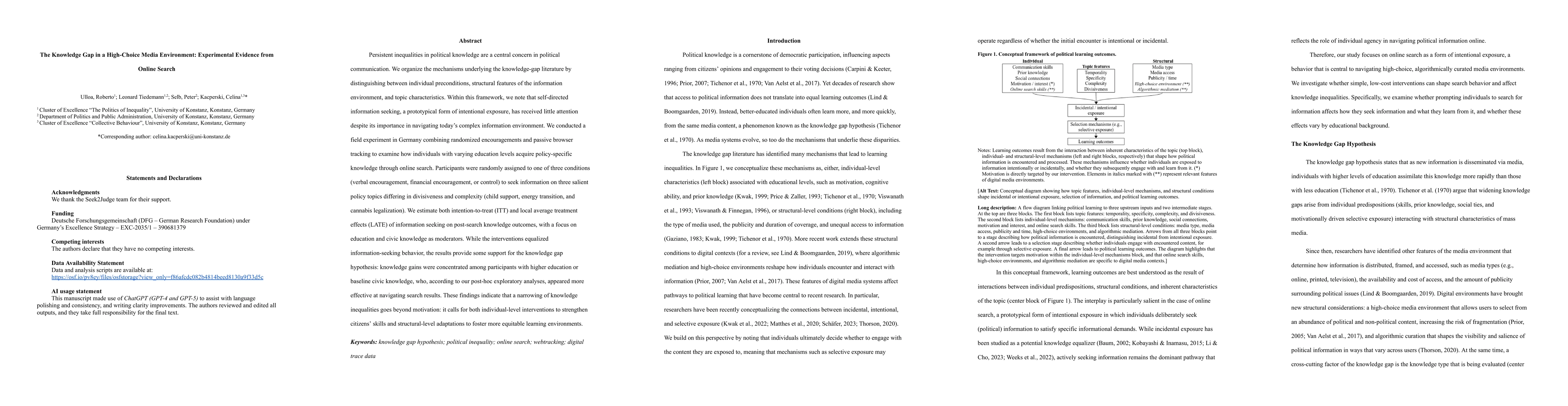 Thumbnail for The Knowledge Gap in a High-Choice Media Environment: Experimental Evidence from Online Search