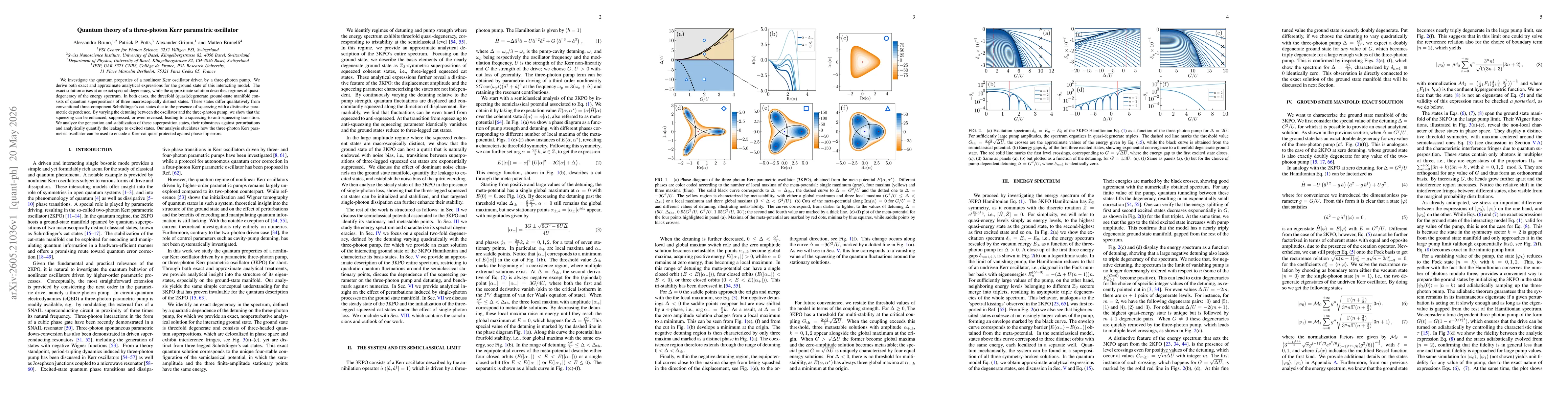 Thumbnail for Quantum theory of a three-photon Kerr parametric oscillator