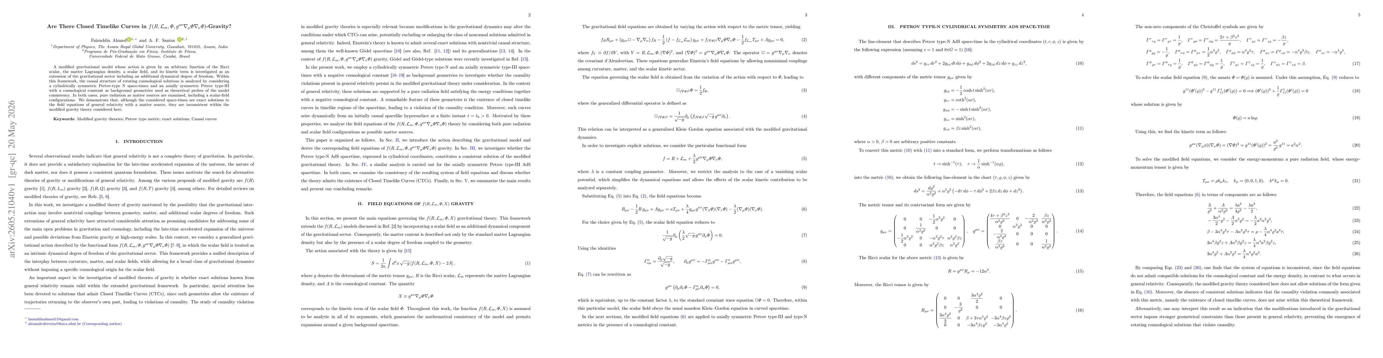 Thumbnail for Are There Closed Timelike Curves in $f(R,\mathcal{L}_m,Φ,g^{μν}\nabla_μΦ\nabla_νΦ)$-Gravity?
