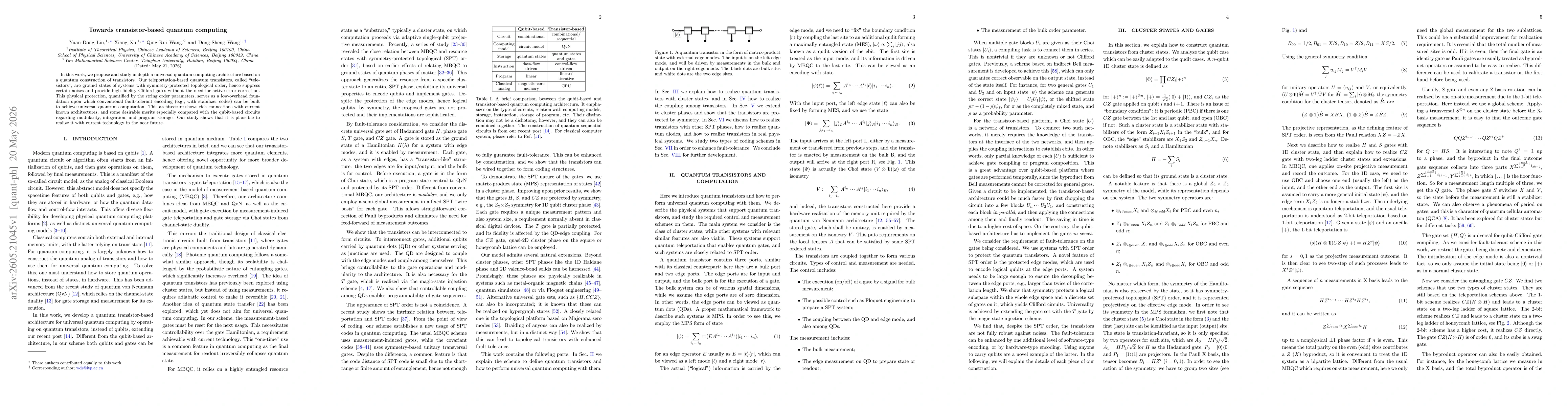 Thumbnail for Towards transistor-based quantum computing