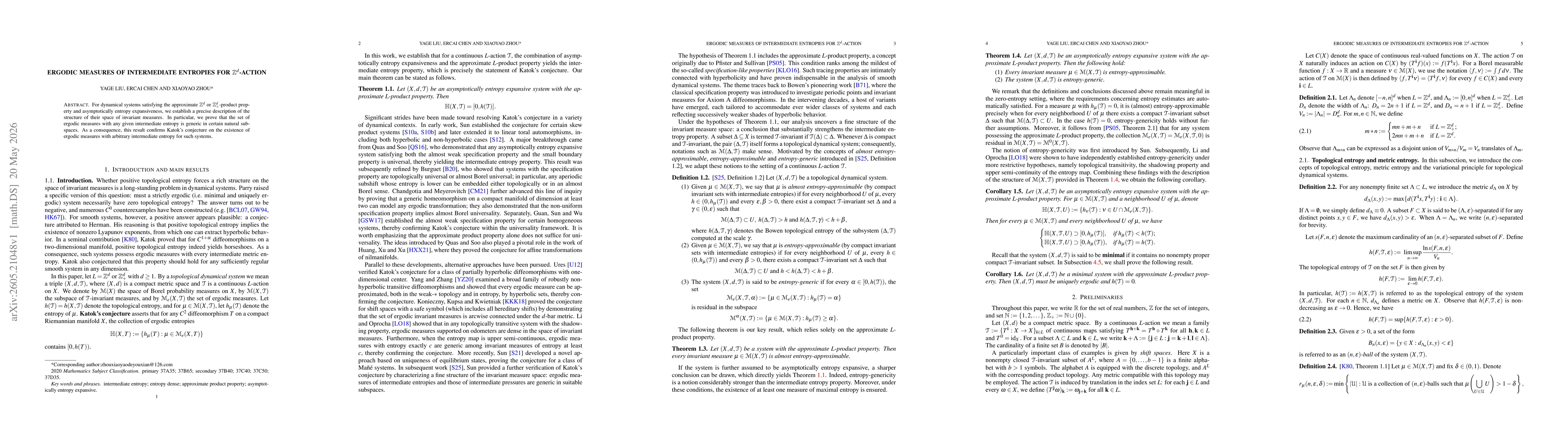 Thumbnail for Ergodic measures of intermediate entropies for $\mathbb{Z}^{d}$-action