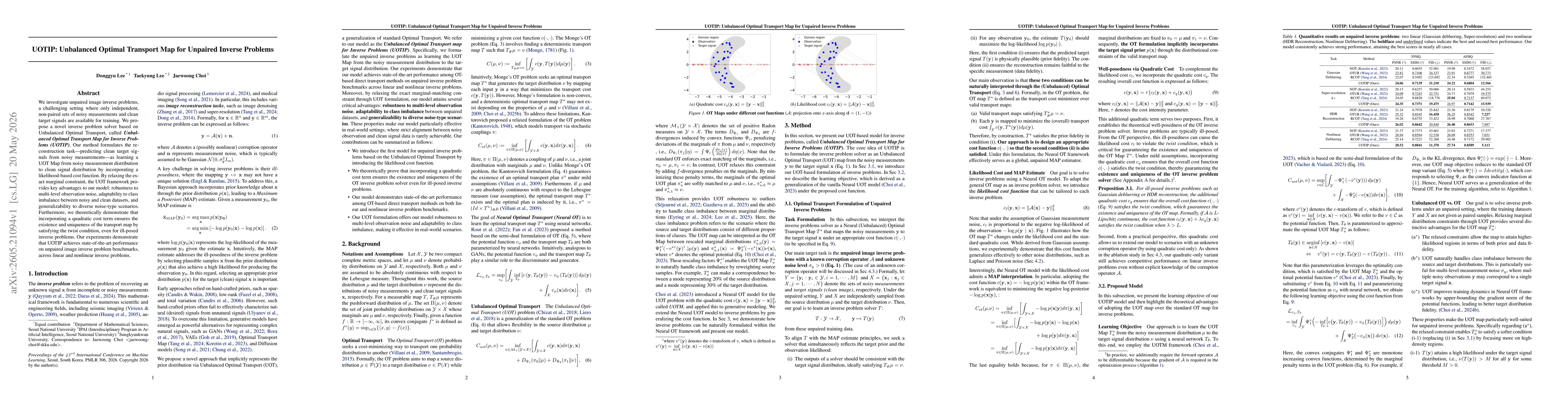 Thumbnail for UOTIP: Unbalanced Optimal Transport Map for Unpaired Inverse Problems