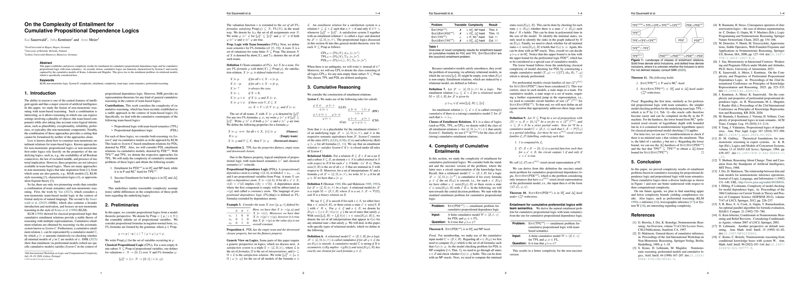 Thumbnail for On the Complexity of Entailment for Cumulative Propositional Dependence Logics