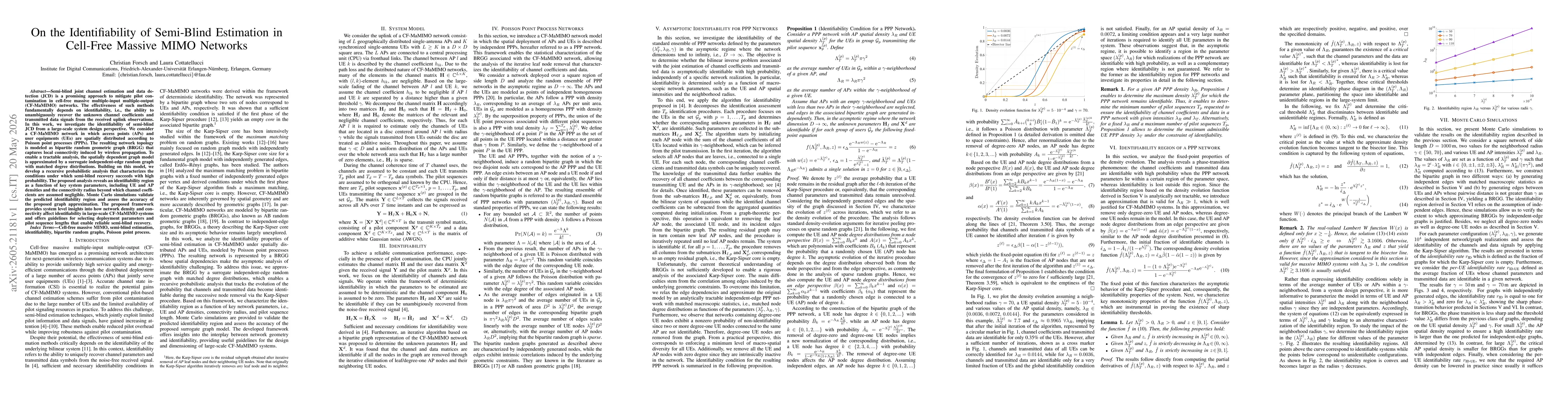 Thumbnail for On the Identifiability of Semi-Blind Estimation in Cell-Free Massive MIMO Networks