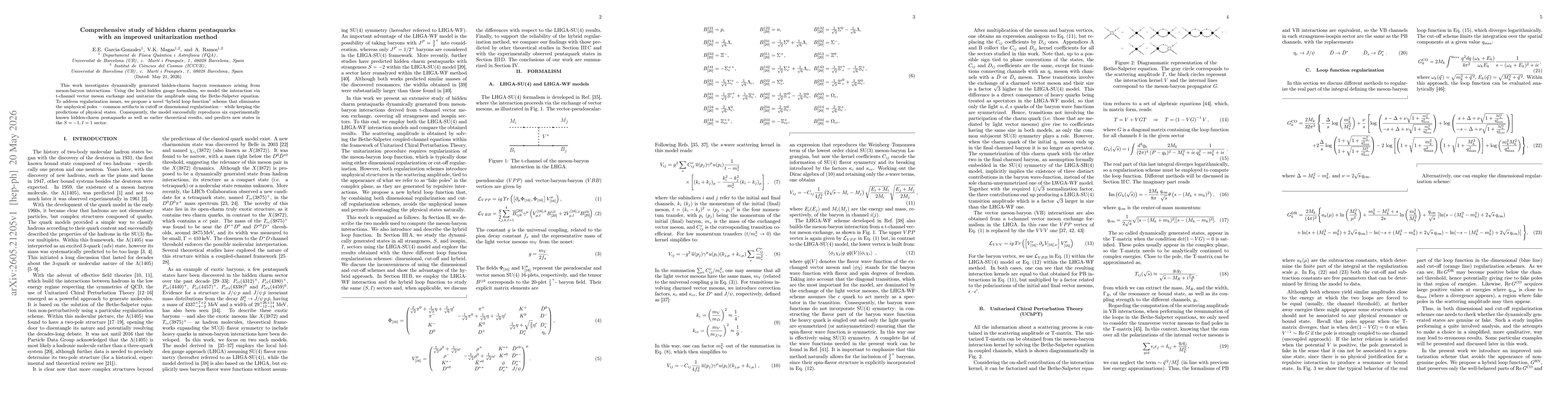 Thumbnail for Comprehensive study of hidden charm pentaquarks with an improved unitarization method