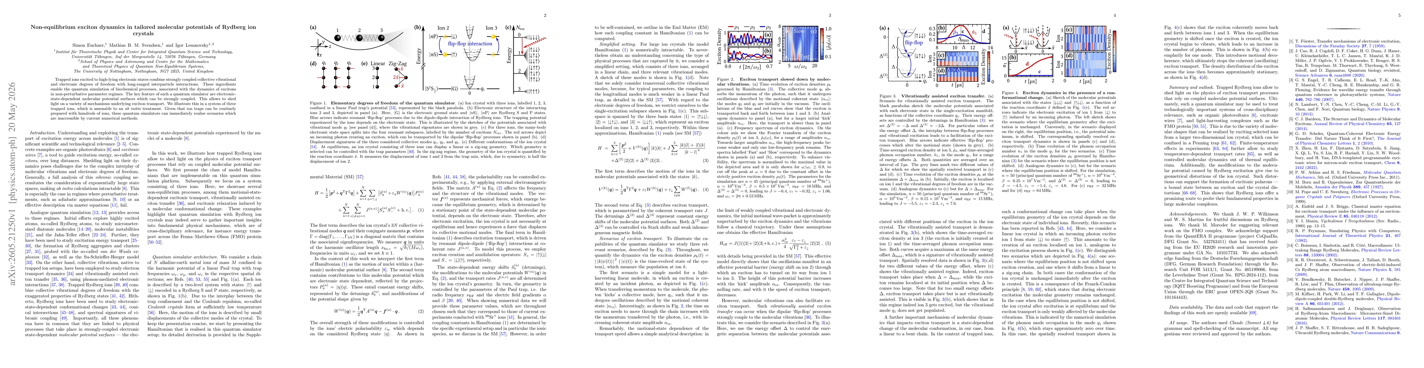 Thumbnail for Non-equilibrium exciton dynamics in tailored molecular potentials of Rydberg ion crystals