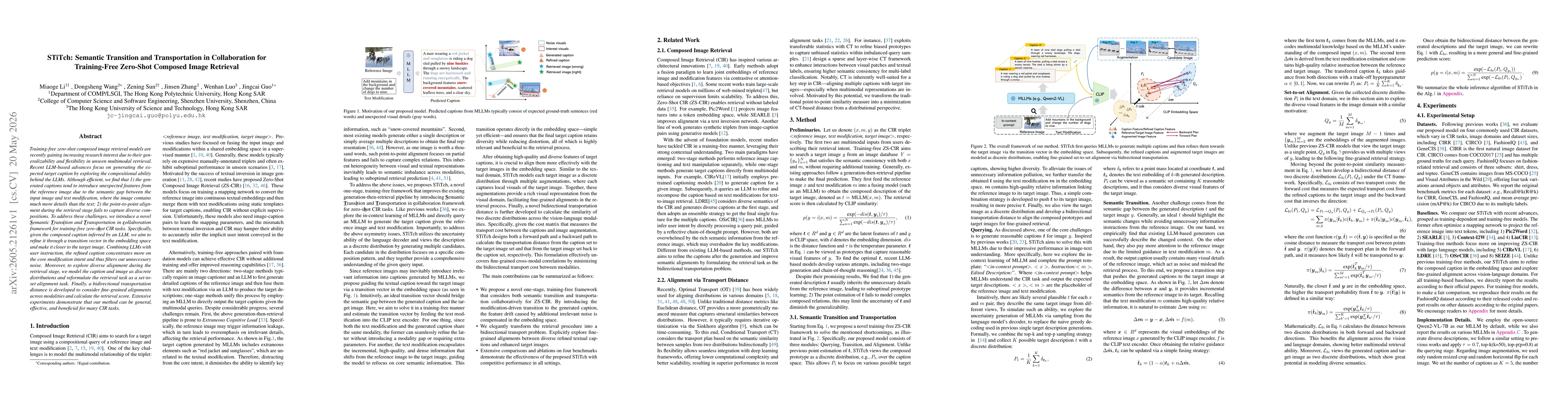 Thumbnail for STiTch: Semantic Transition and Transportation in Collaboration for Training-Free Zero-Shot Composed Image Retrieval