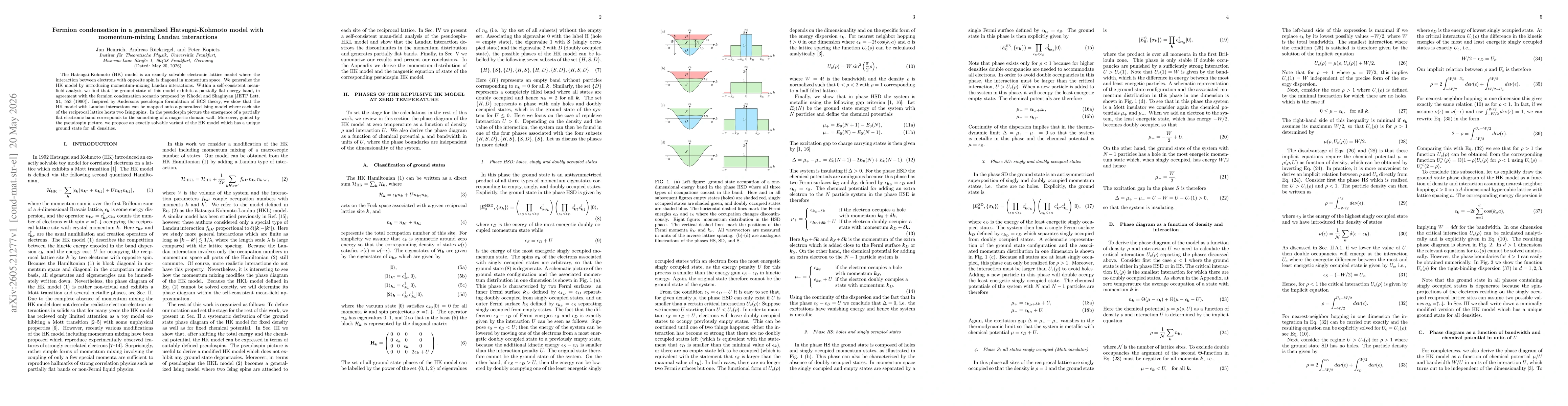 Thumbnail for Fermion condensation in a generalized Hatsugai-Kohmoto model with momentum-mixing Landau interactions