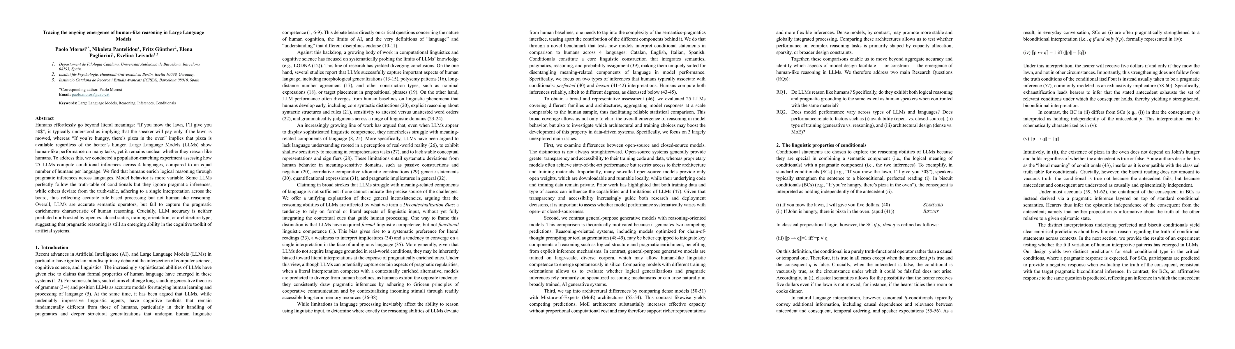 Thumbnail for Tracing the ongoing emergence of human-like reasoning in Large Language Models