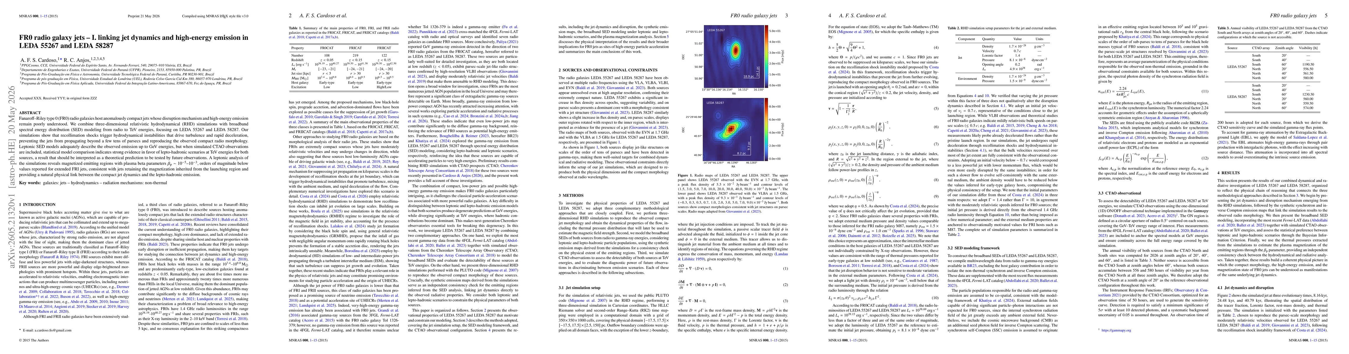 Thumbnail for FR0 radio galaxy jets -- I. linking jet dynamics and high-energy emission in LEDA 55267 and LEDA 58287