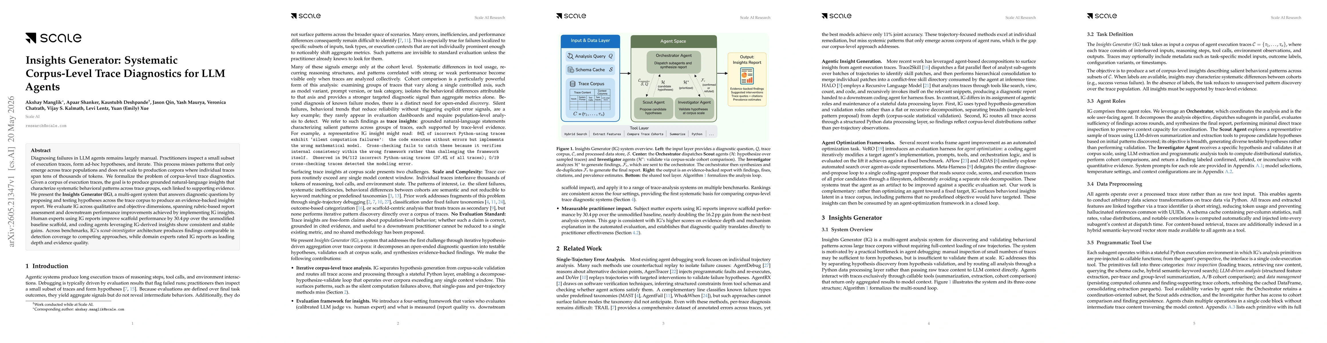 Thumbnail for Insights Generator: Systematic Corpus-Level Trace Diagnostics for LLM Agents