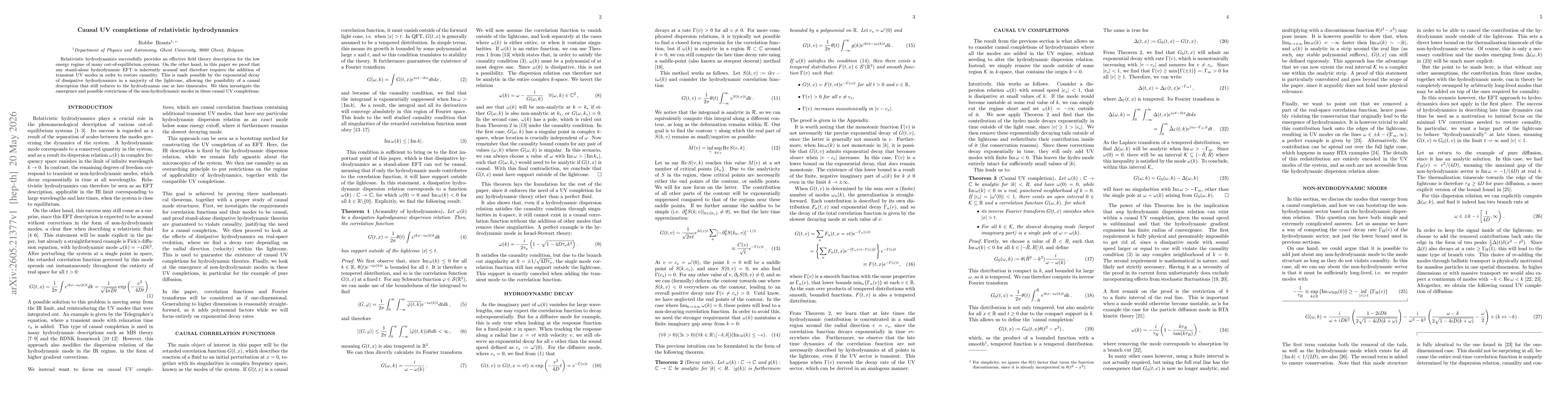Thumbnail for Causal UV completions of relativistic hydrodynamics