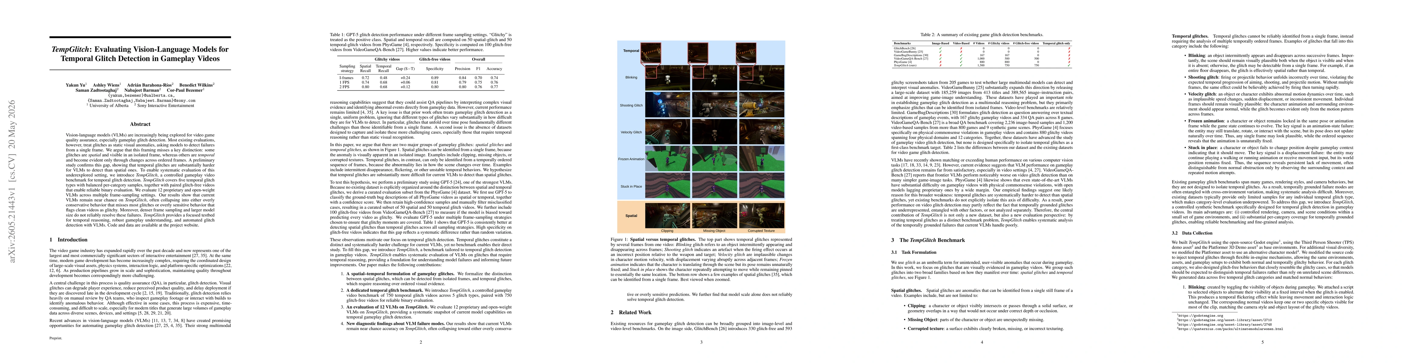 Thumbnail for TempGlitch: Evaluating Vision-Language Models for Temporal Glitch Detection in Gameplay Videos