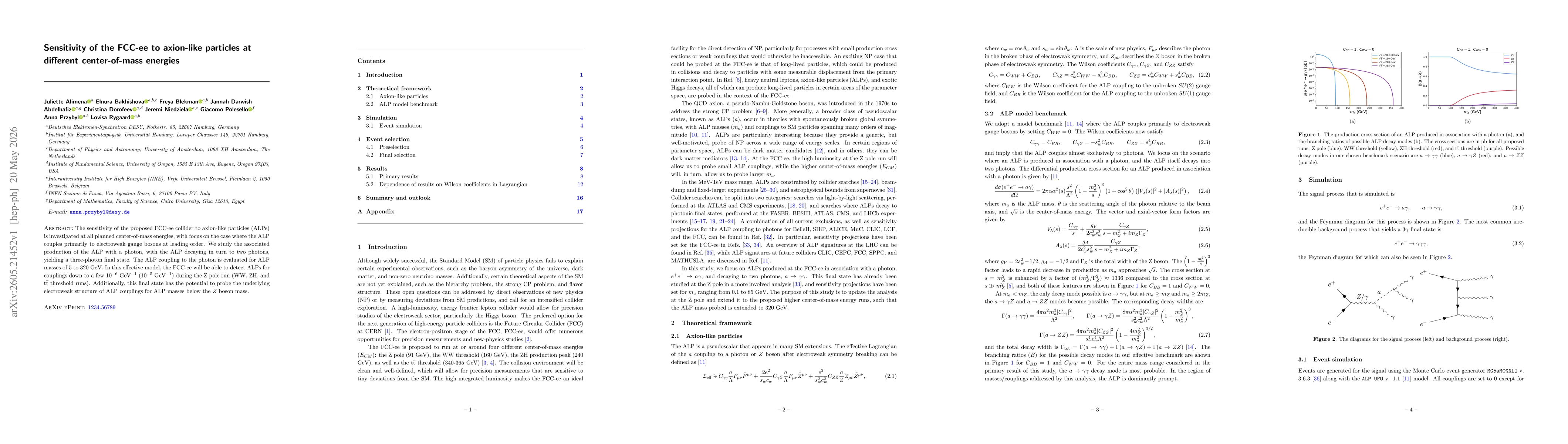 Thumbnail for Sensitivity of the FCC-ee to axion-like particles at different center-of-mass energies