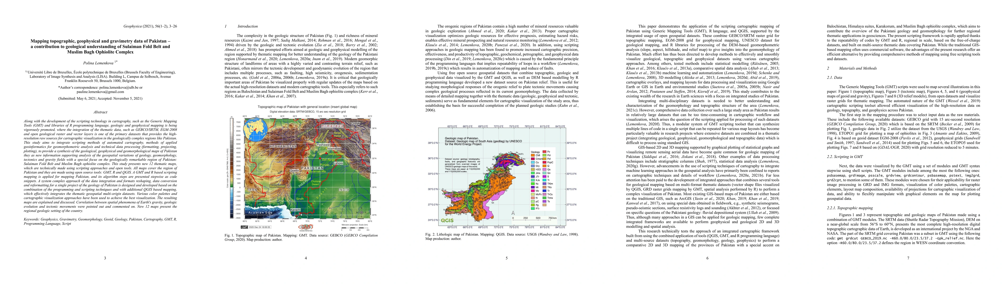 Thumbnail for Mapping topographic, geophysical and gravimetry data of Pakistan -- a contribution to geological understanding of Sulaiman Fold Belt and Muslim Bagh Ophiolite Complex