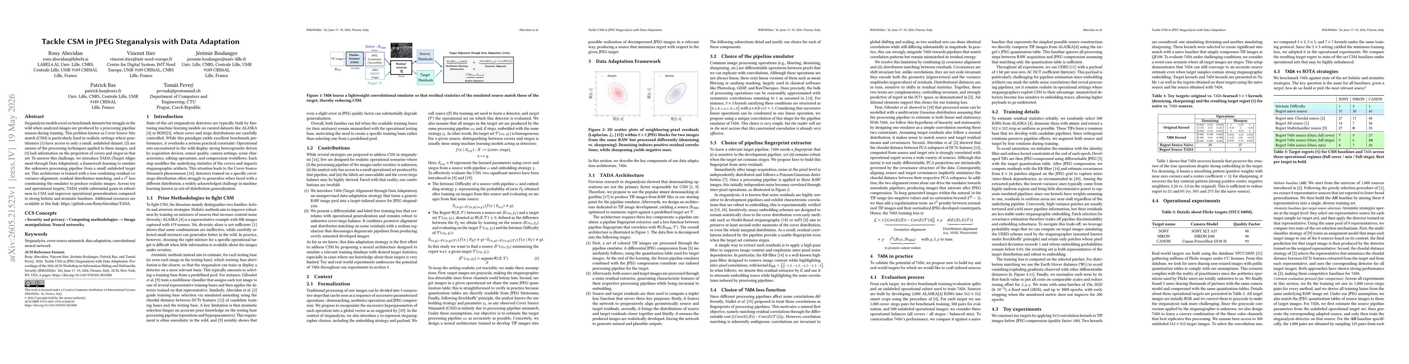 Thumbnail for Tackle CSM in JPEG Steganalysis with Data Adaptation